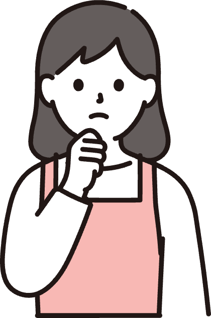 悩んでいる店員